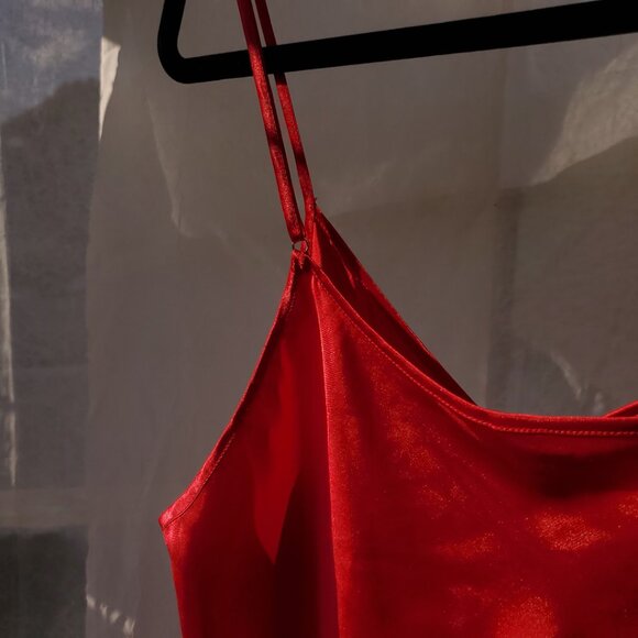 Red Silky Cami Top - Picture 4 of 7